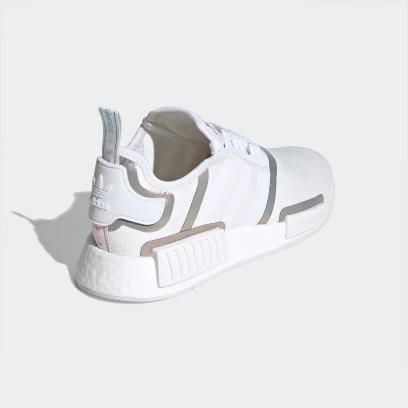 Adidas NMD_R1 ‘White Iridescent’ Cloud White/Cloud White/Core Black (FV1797)