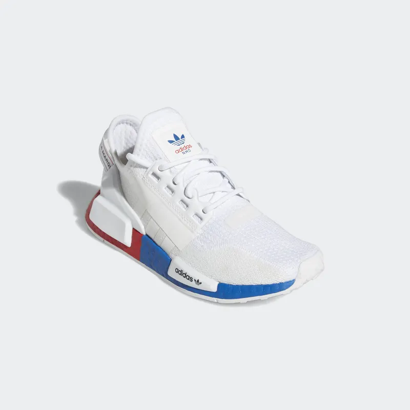 adidas NMD R1 V2 White Red Blue (GS) Cloud White/Crystal White/Lush Red (FX4150)