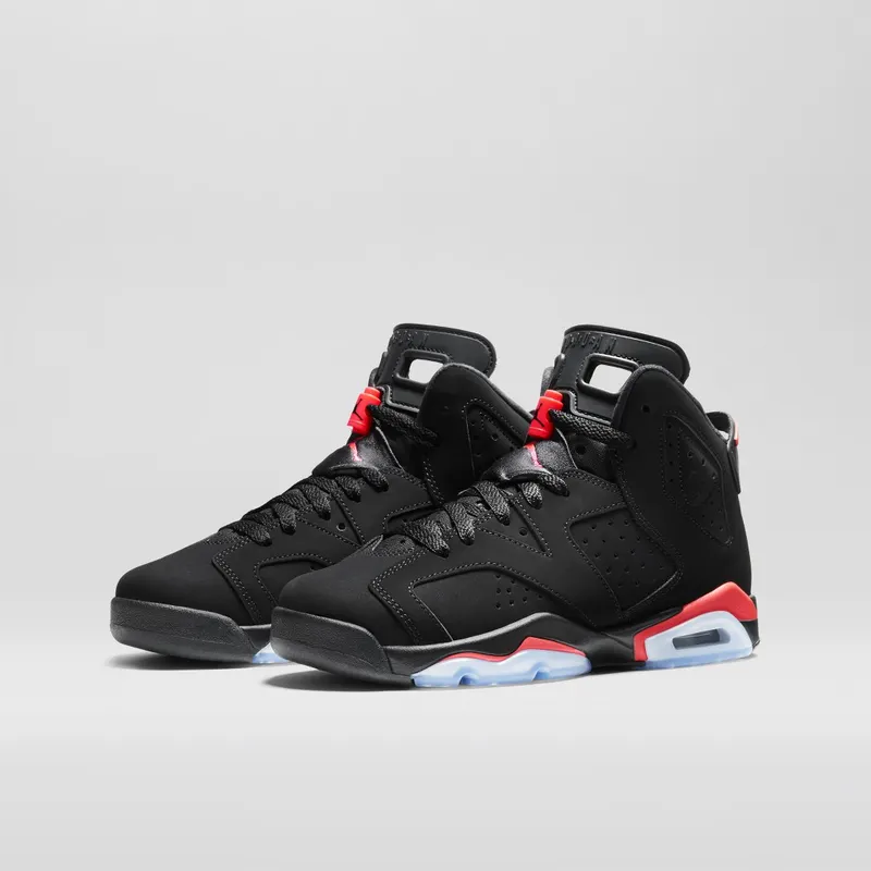 Jordan 6 Retro Infrared Black 2014 (GS) Black/Infrared23-Black (384665-023)
