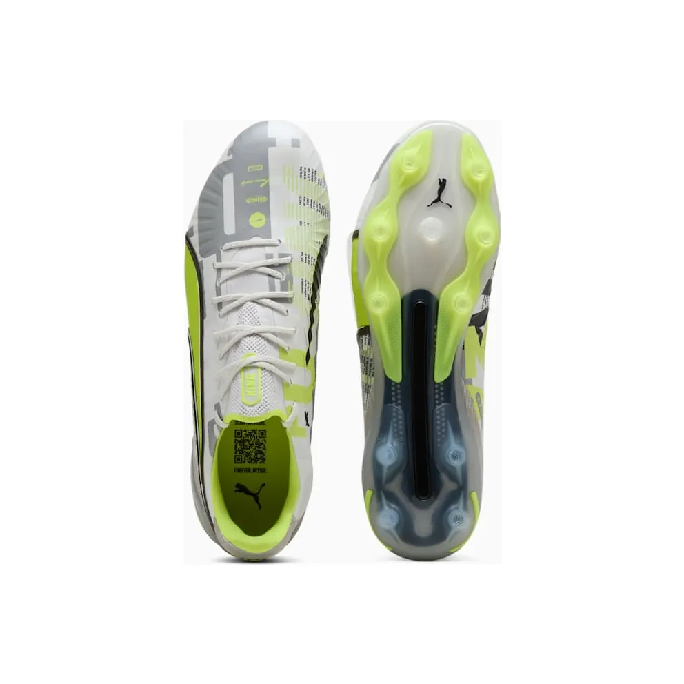 Puma KING ULTIMATE FOREVER FG AG “Feather Gray / Electric Lime / White / Flat Light Gray” (108426-01)