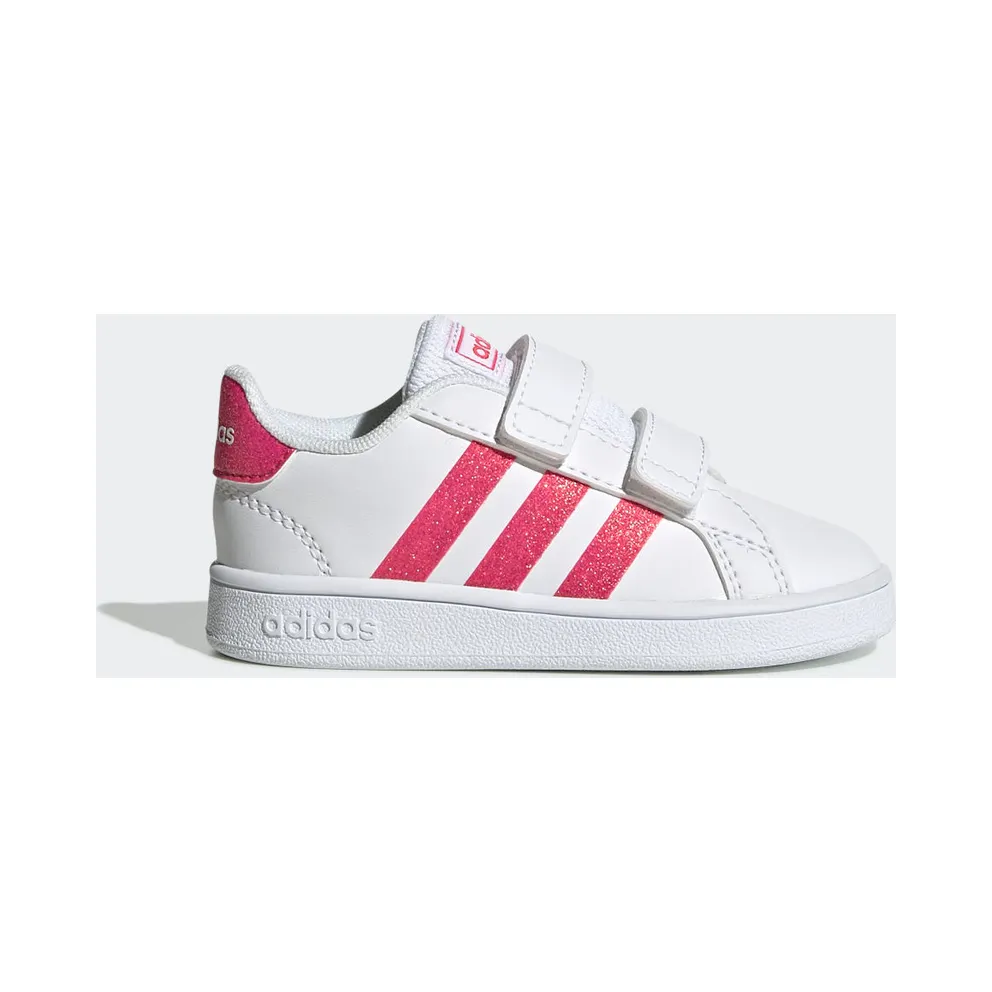 adidas Grand Court Schuh Cloud White / Real Pink / Cloud White (EG3815)