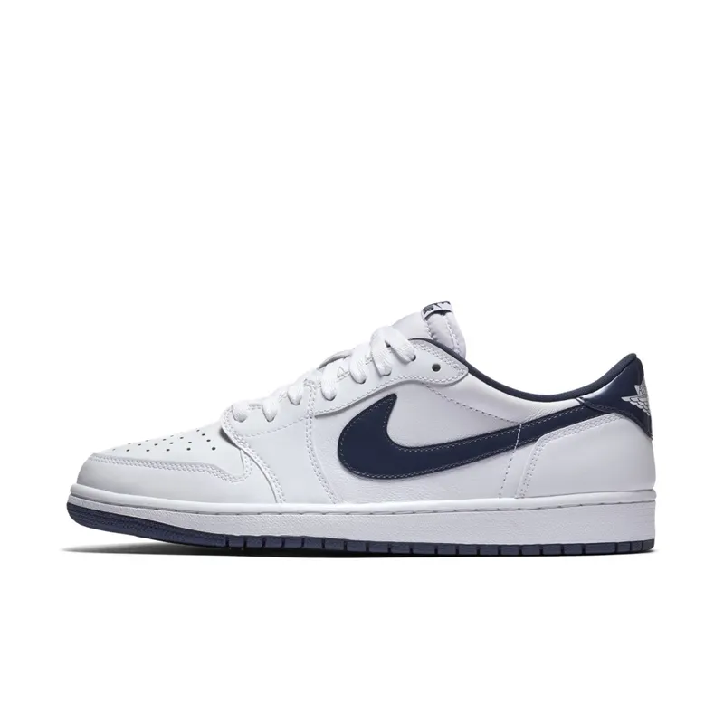 Jordan 1 Retro Low Metallic Blue White/Midnight Navy (705329-106)