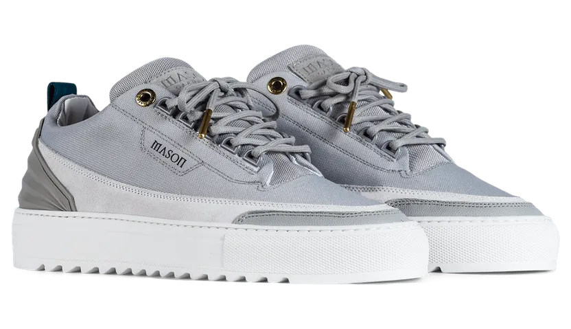 Mason Garments Firenze Mesh / Suede – Grey / White Grau (SS21-10B)