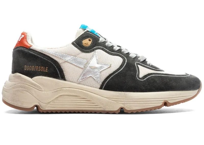 Golden Goose Running Sole Cream Dark Grey Silver Orange (GMF00126-F004101-82154)