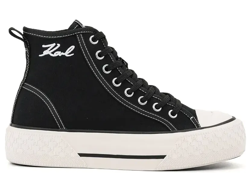 Karl Lagerfeld High-Top-Sneakers mit Schnürung “Black” (KL60655)