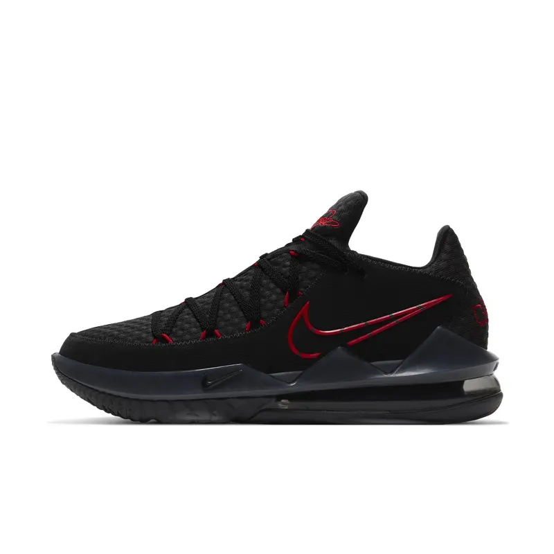 Nike LeBron 17 Low Black Red Dark Grey Black/University Red-Dark Grey (CD5007-001)