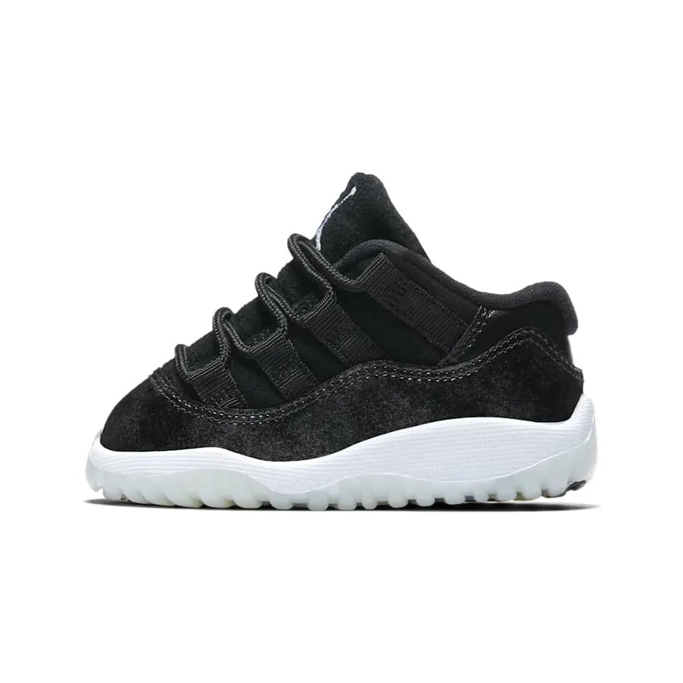 Jordan 11 Retro Low Black Metal Silver White (505836-010)