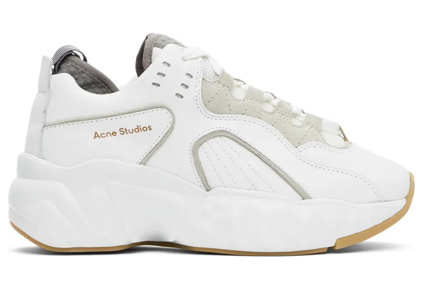 Acne Studios SSENSE Exclusive White Nappa Manhattan Sneakers (AD0285-)