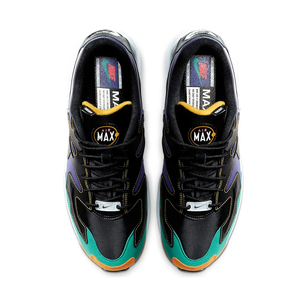 Nike Air Max2 Light Black Contrast Stitching Black/Flash Crimson-Kinetic Green-Psychic Purple-University Gold-White (BV0987-023)