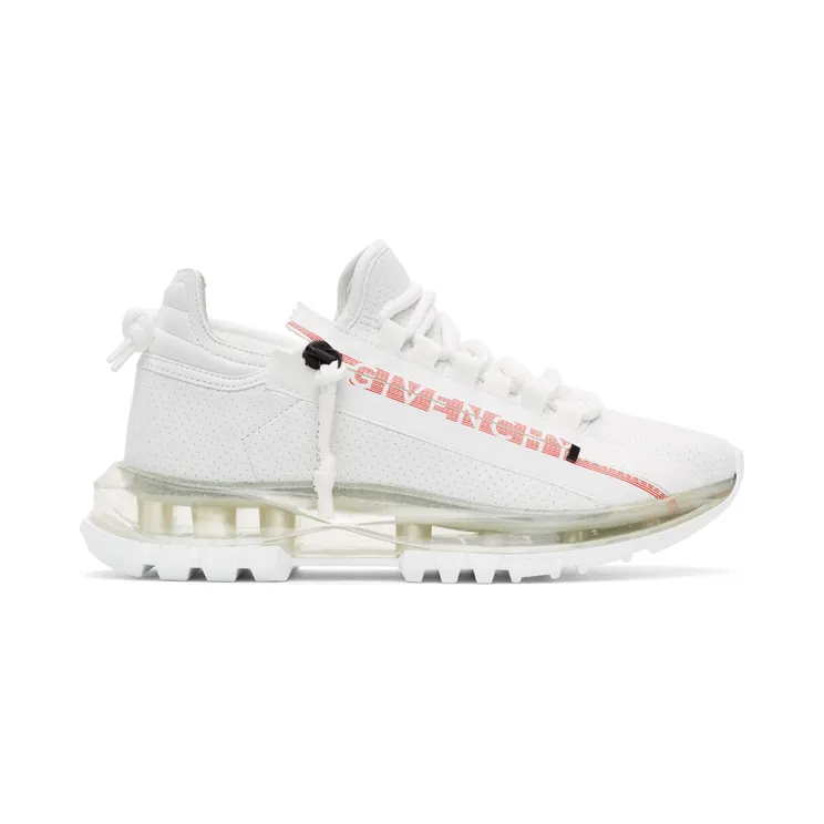 Givenchy White & Red Spectre Low Runner Sneakers (BE0019E0XH)