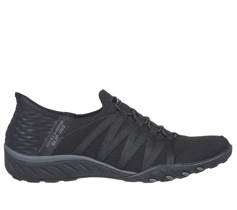 Skechers Slip-ins: Breathe-Easy – Roll-With-Me – Black (100593 BBK)