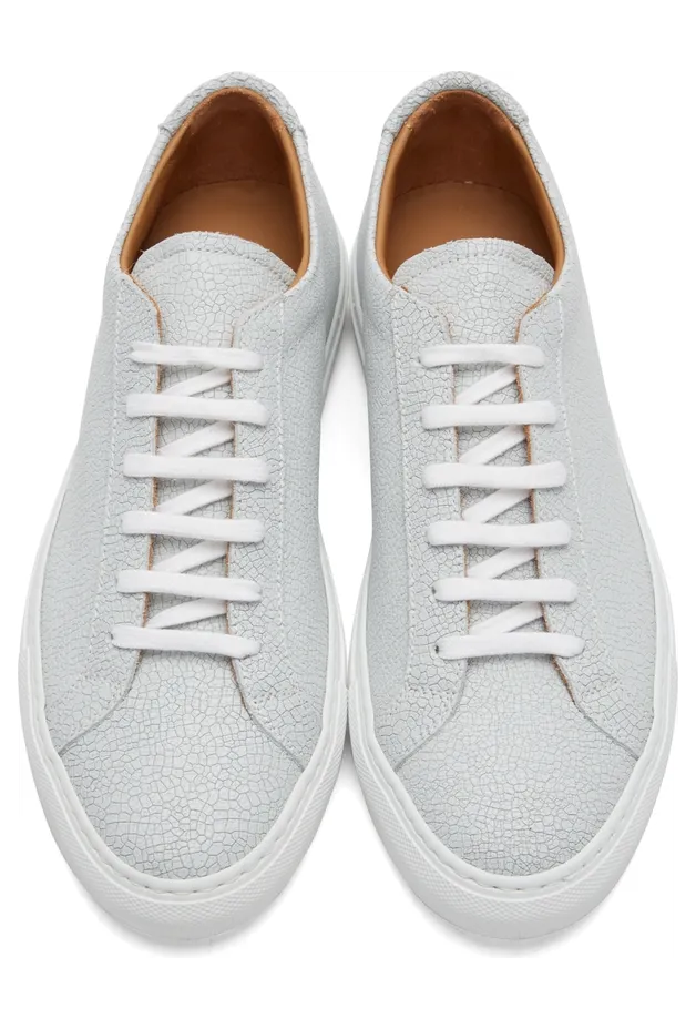 Common Projects Grey Cracked Achilles Sneakers (ARTICLE 2333) (5)