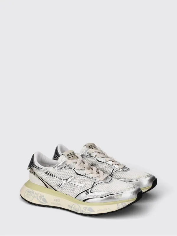 Premiata Lauryn Suede and Mesh Sneakers Silver (LAURYN8192)