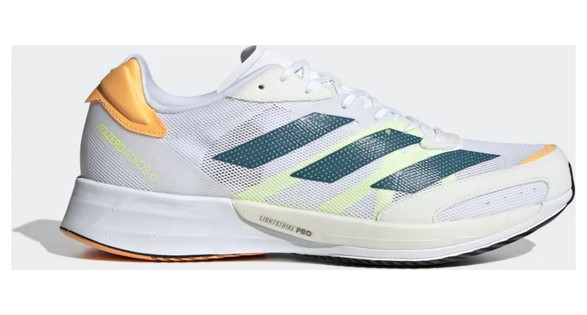 adidas Adizero Adios 6 Laufschuh Cloud White / Real Teal / Flash Orange (GY0894)