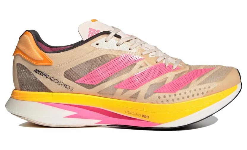 adidas Adizero Adios Pro 2 Halo Ivory Pink Solar Gold (H67508)