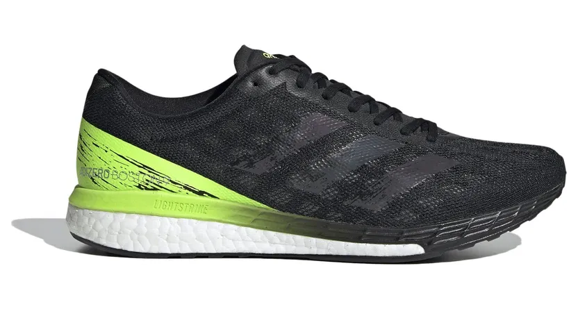 adidas Adizero Boston 9 Laufschuh Core Black / Core Black / Signal Green (EG4657)