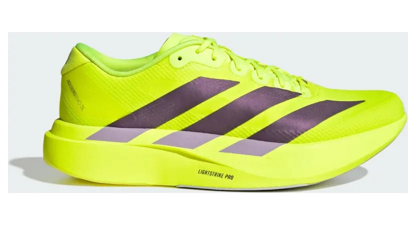 Adidas Adizero EVO SL Solar Yellow / Aurora Plum / Powder Plum – “Green” (JR2024)