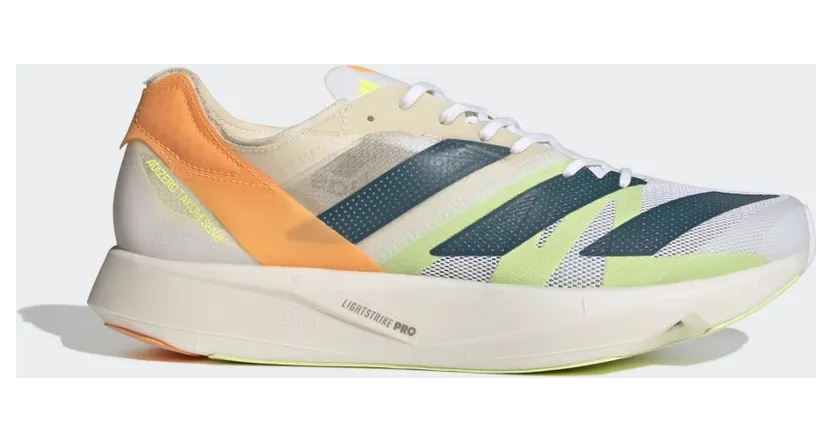 adidas Adizero Takumi Sen 8 Laufschuh Cloud White / Real Teal / Flash Orange (GX8148)