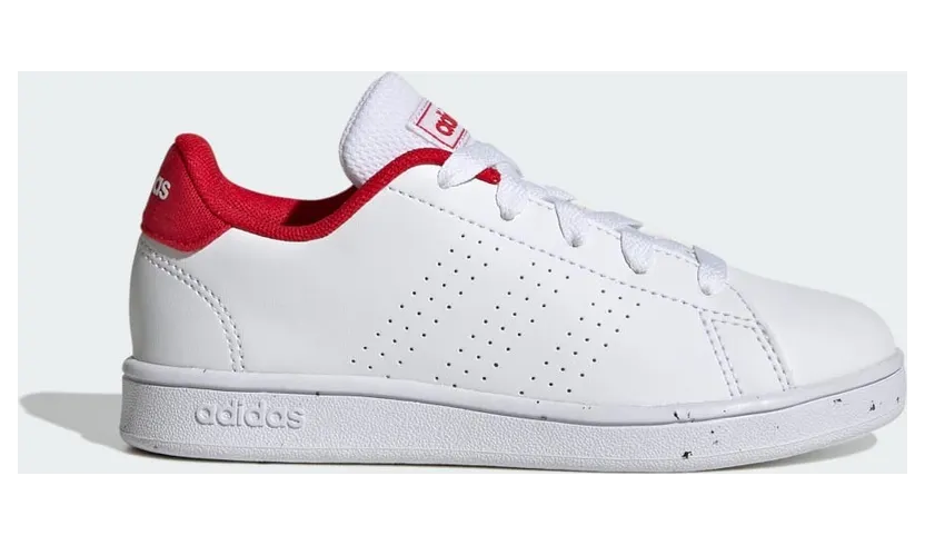 adidas Advantage Lifestyle Court Lace Schuh Cloud White / Cloud White / Better Scarlet (H06179)