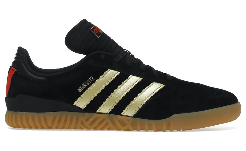 adidas Busenitz Indoor Super Schuh Core Black / Gold Metallic / Scarlet (GZ8481)