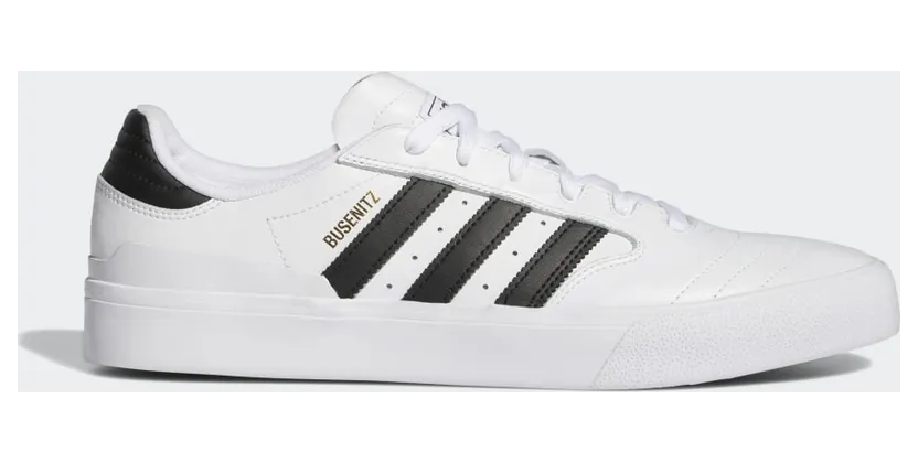 adidas Busenitz Vulc II Schuh Cloud White / Core Black / Gold Metallic (H04887)