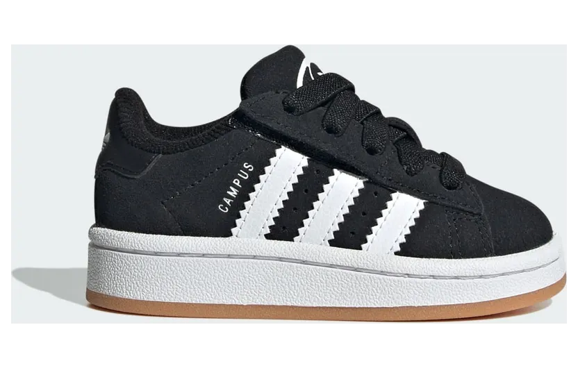 adidas Campus 00s Comfort Closure Elastic Lace Shoes Kids Core Black / Cloud White / Gum (JI4335)