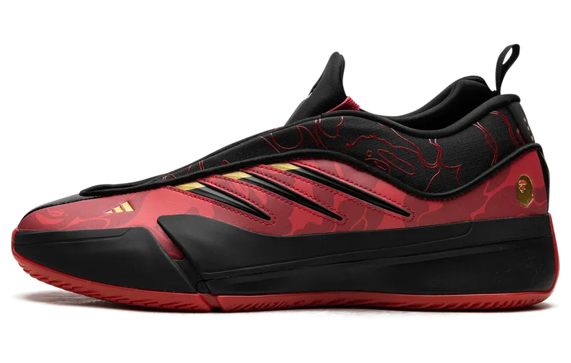 Adidas Dame 9 “BAPE – Black Scarlet” (IH0786)