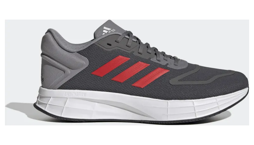 adidas Duramo 10 Wide Laufschuh Grey Four / Vivid Red / Iron Metallic (GW4127)