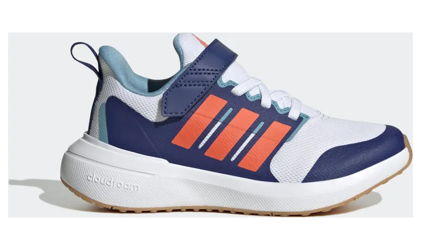adidas Fortarun 2.0 Cloudfoam Sport Running Elastic Lace Top Strap Schuh Cloud White / Solar Red / Victory Blue (HP5450)