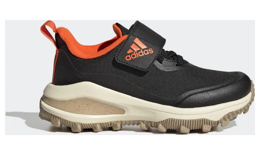 adidas FortaRun All-Terrain Cloudfoam Sport Elastic Lace and Top Strap Laufschuh Core Black / Impact Orange / Cream White (GZ1816)