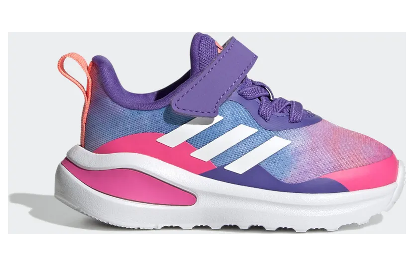 adidas FortaRun International Women’s Day Graphic Elastic Lace Top Strap Schuh Purple Rush / Cloud White / Acid Red (GY1883)