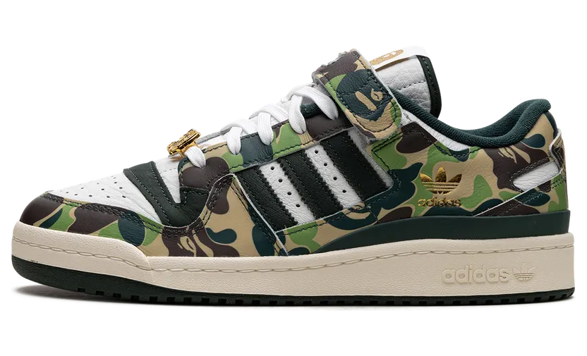 Adidas Forum 84 Low “Bape 30th Anniversary Green Camo” (ID4771)