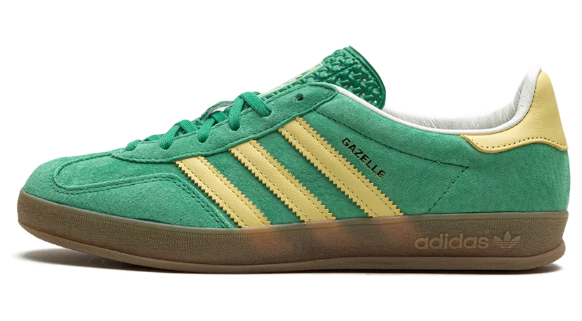 adidas Gazelle Indoor Schuh Semi Court Green / Almost Yellow / Gum (IH7500)