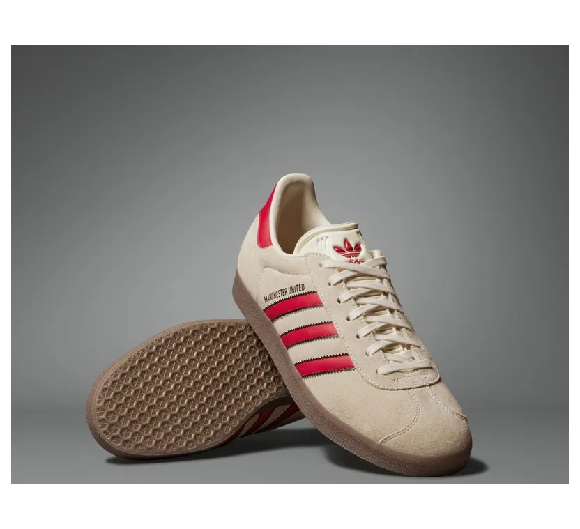 Adidas Gazelle Manchester United Terrace Icons Cream White / Mufc Red / Core Black (JS3040)