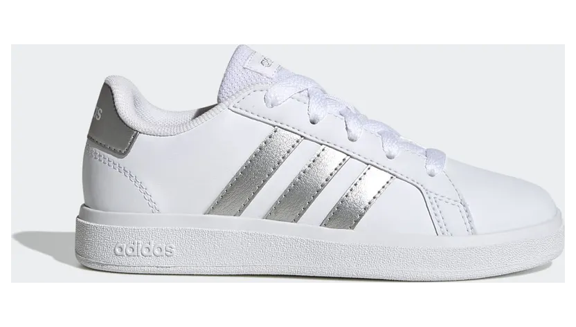 adidas Grand Court Lifestyle Tennis Lace-Up Schuh Cloud White / Matte Silver / Matte Silver (GW6506)