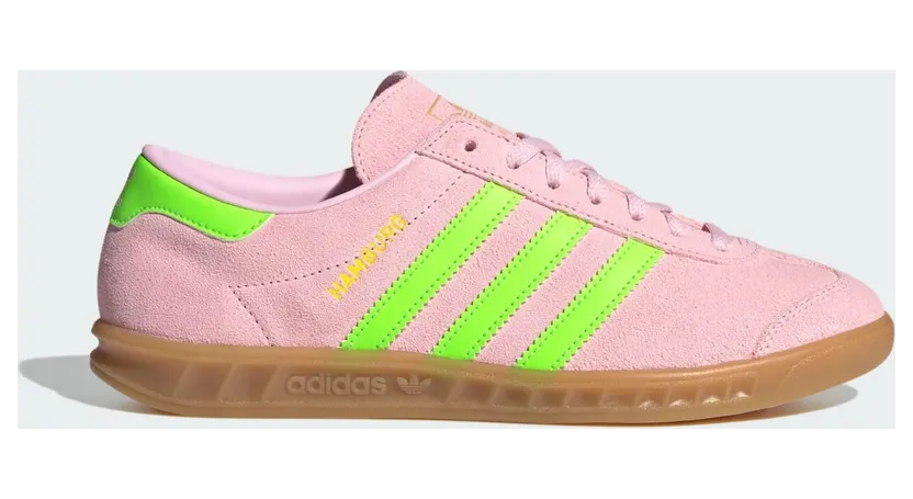 Adidas Hamburg Clear Pink / Solar Green / Gold Metallic (JS0683)