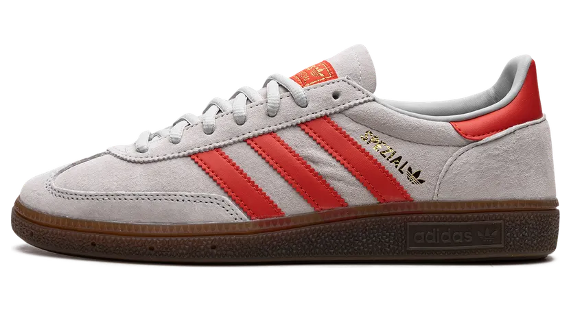 adidas Handball Spezial Schuh Grey Two / Hi-Res Red / Gold Metallic (EF5747)