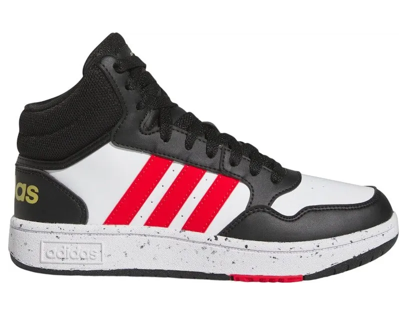adidas Hoops Mid Cloud White Vivid Red Core Black (HR0227)