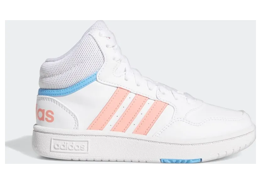 adidas Hoops Mid Schuh Cloud White / Acid Red / Sky Rush (GW6110)