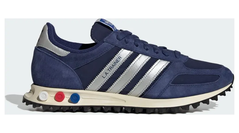 Adidas LA TRAINER OG Shoes Dark Blue / Silver Metallic / Off White (JR7171)