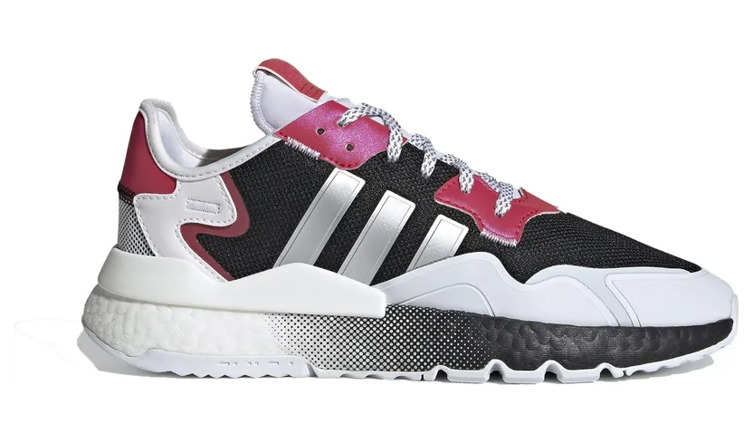 adidas Nite Jogger Schuh Core Black / Silver Metallic / Cloud White (EF5402)