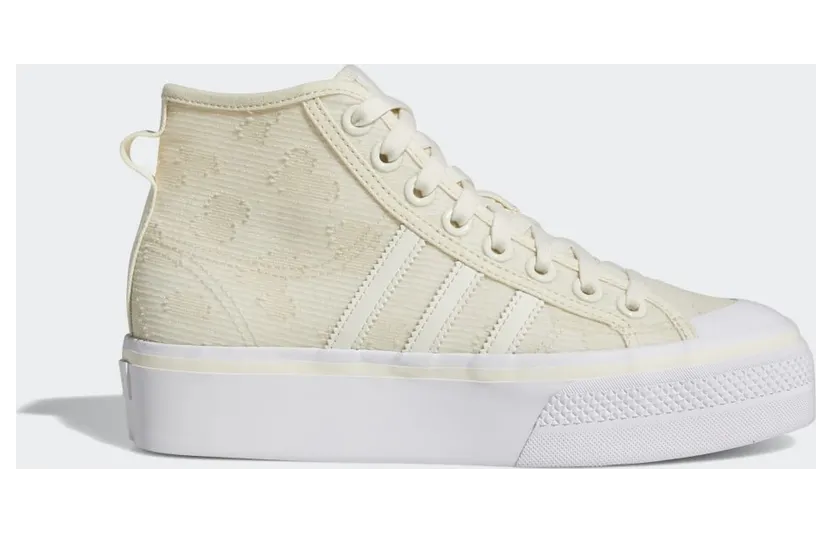 adidas Nizza Platform Mid Schuh Cream White / Cream White / Cloud White (GX8356)