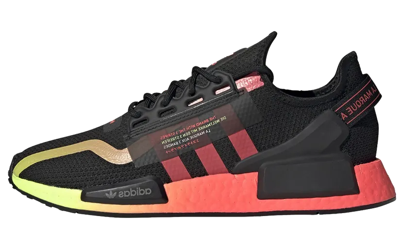 adidas NMD_R1 V2 Schuh Core Black / Signal Pink / Signal Green (FY5918)