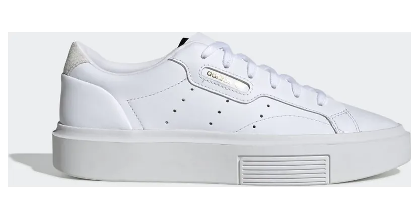 adidas Originals White Sleek Super Sneakers (EF8858)