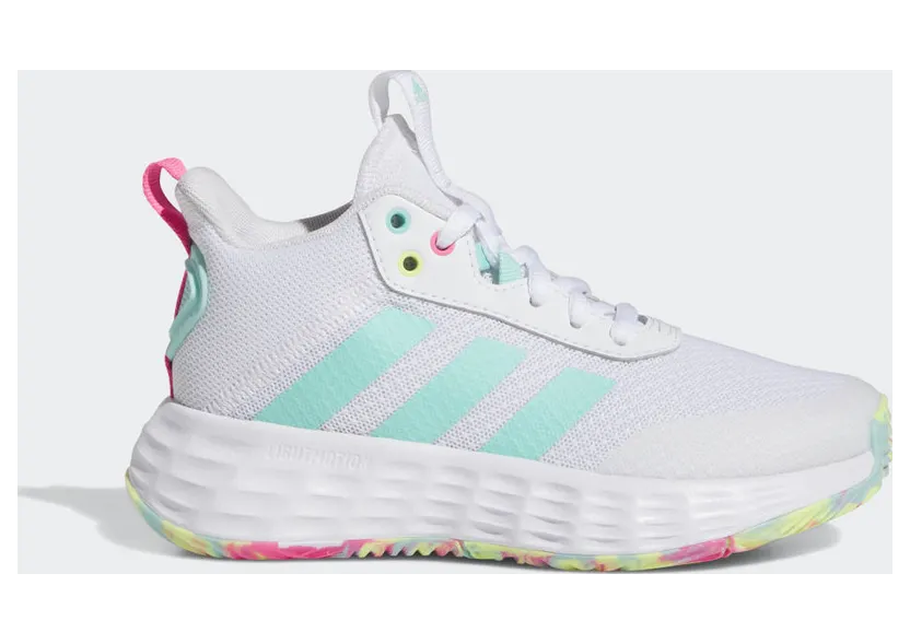 adidas Ownthegame 2.0 Basketballschuh Cloud White / Flash Aqua / Lucid Pink (IF2696)