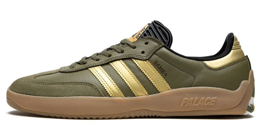 Adidas Puig Samba “Palace – Olive Gold” (HQ6100)