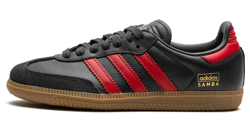 adidas Samba OG Schuh Carbon / Better Scarlet / Gum (IG6173)