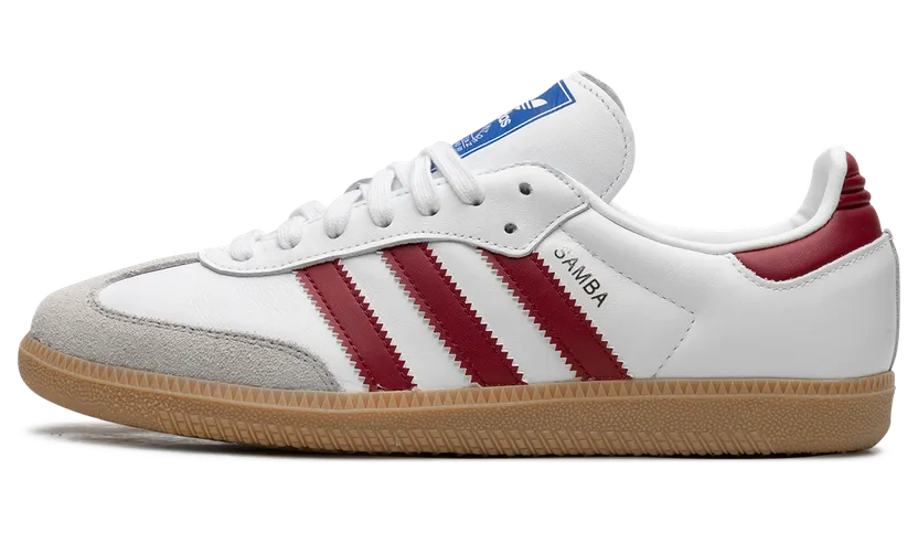 adidas Samba OG Schuh Cloud White / Collegiate Burgundy / Gum (IF3813)