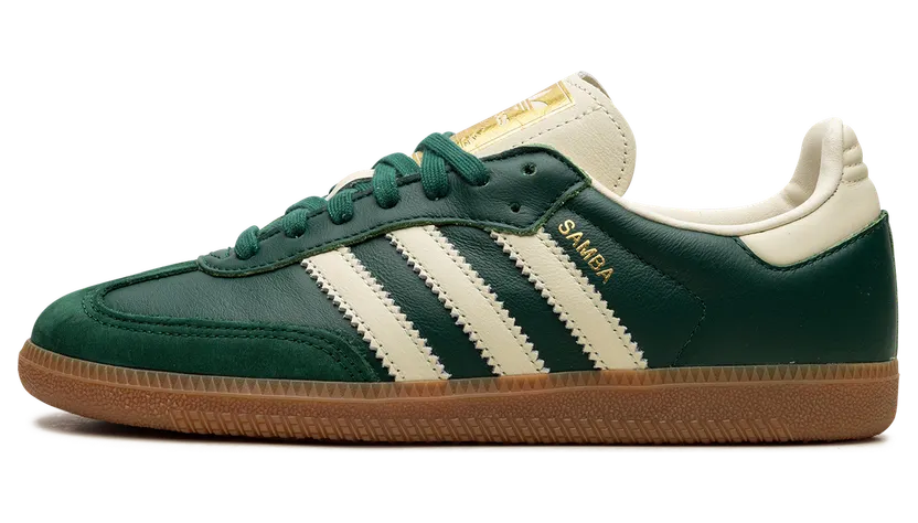 adidas Samba OG Shoes Collegiate Green / Cream White / Gold Metallic (IE0872)