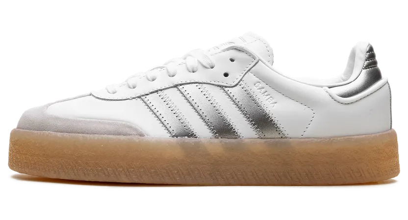 Adidas Sambae Cloud White / Silver Metallic / Gum (JS3943)